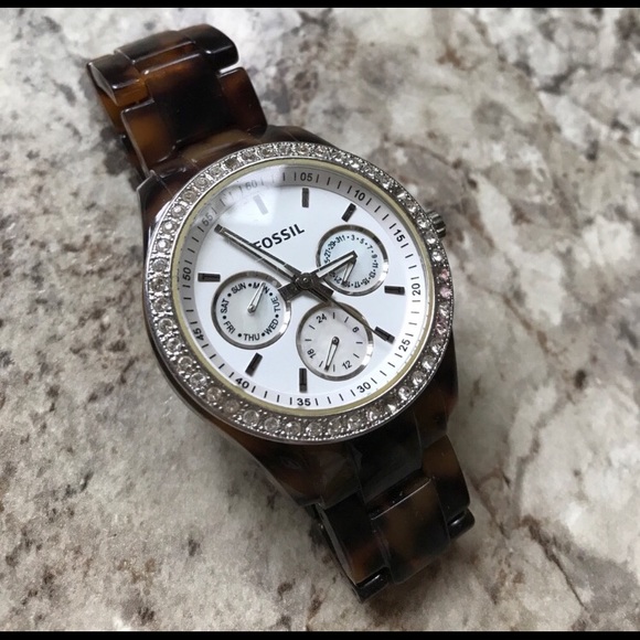 Fossil tortoise shell watch - Picture 1 of 2